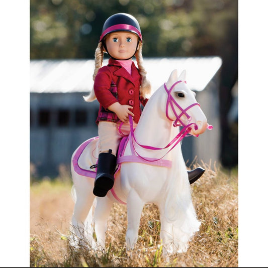 Our Generation Lily Anna with Horseback Riding Outfit & Book 18" Posable Doll