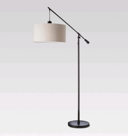 70"x16" Cantilever Drop Pendant Swing Arm Floor Lamp Brown (includes LED light bulb) - Threshold