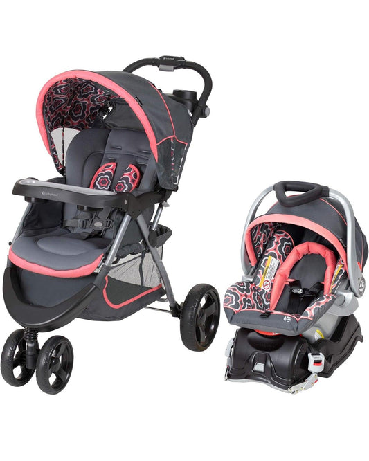 Baby Trend Nexton Travel System, Coral Floral - Black Hills Blue Spruce Mercantile