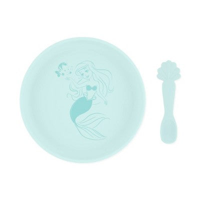 Disney Bumkins 2pc Disney Ariel Feeding Set - Aqua Green