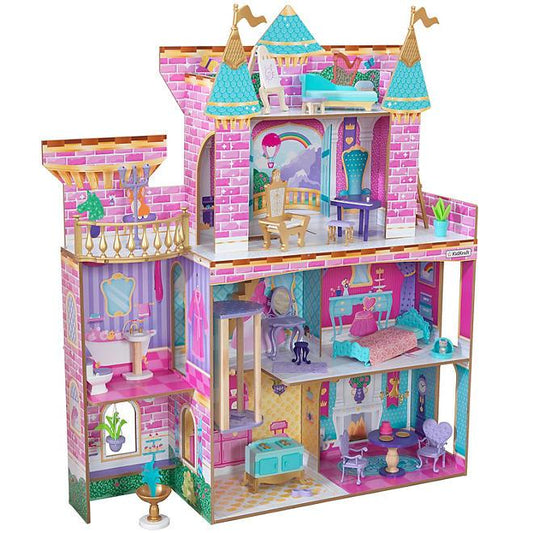 KidKraft Princess Party Castle Dollhouse, 30 Accessories - Black Hills Blue Spruce Mercantile
