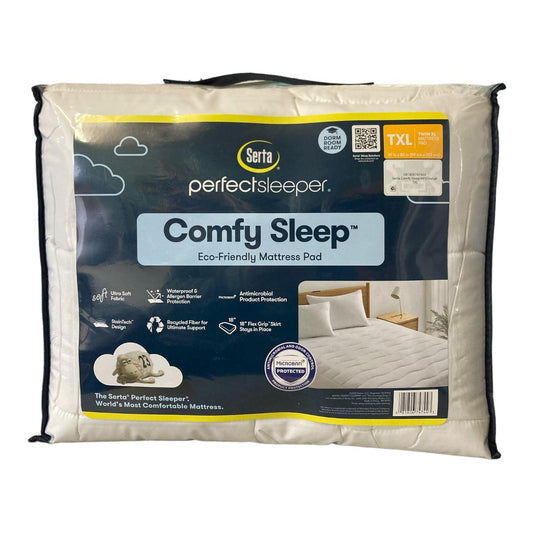 Serta Perfect Sleeper Comfy Sleep Eco-Friendly Mattress Pad, Twin XL - Black Hills Blue Spruce Mercantile